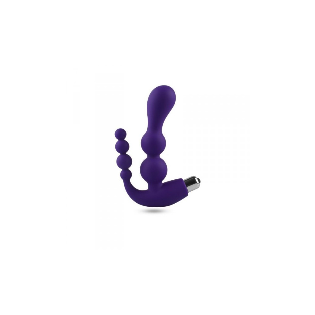 Fallo anale vibrante in silicone viola