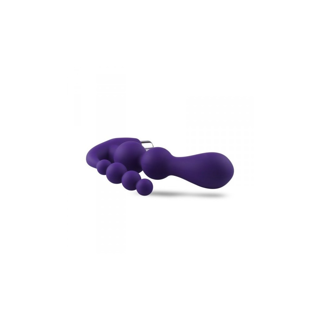 Fallo anale vibrante in silicone viola