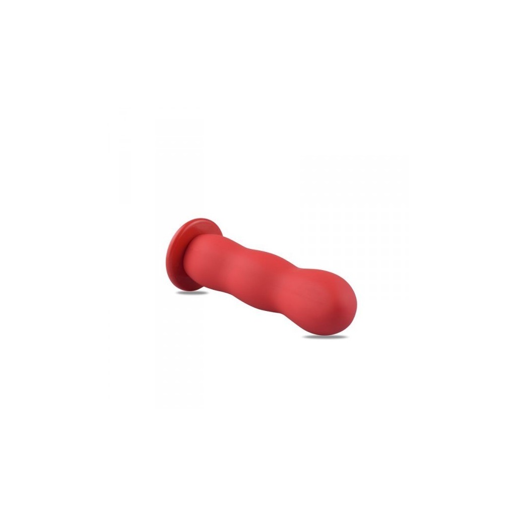 Strapon cintura con dildo ondulato rosso