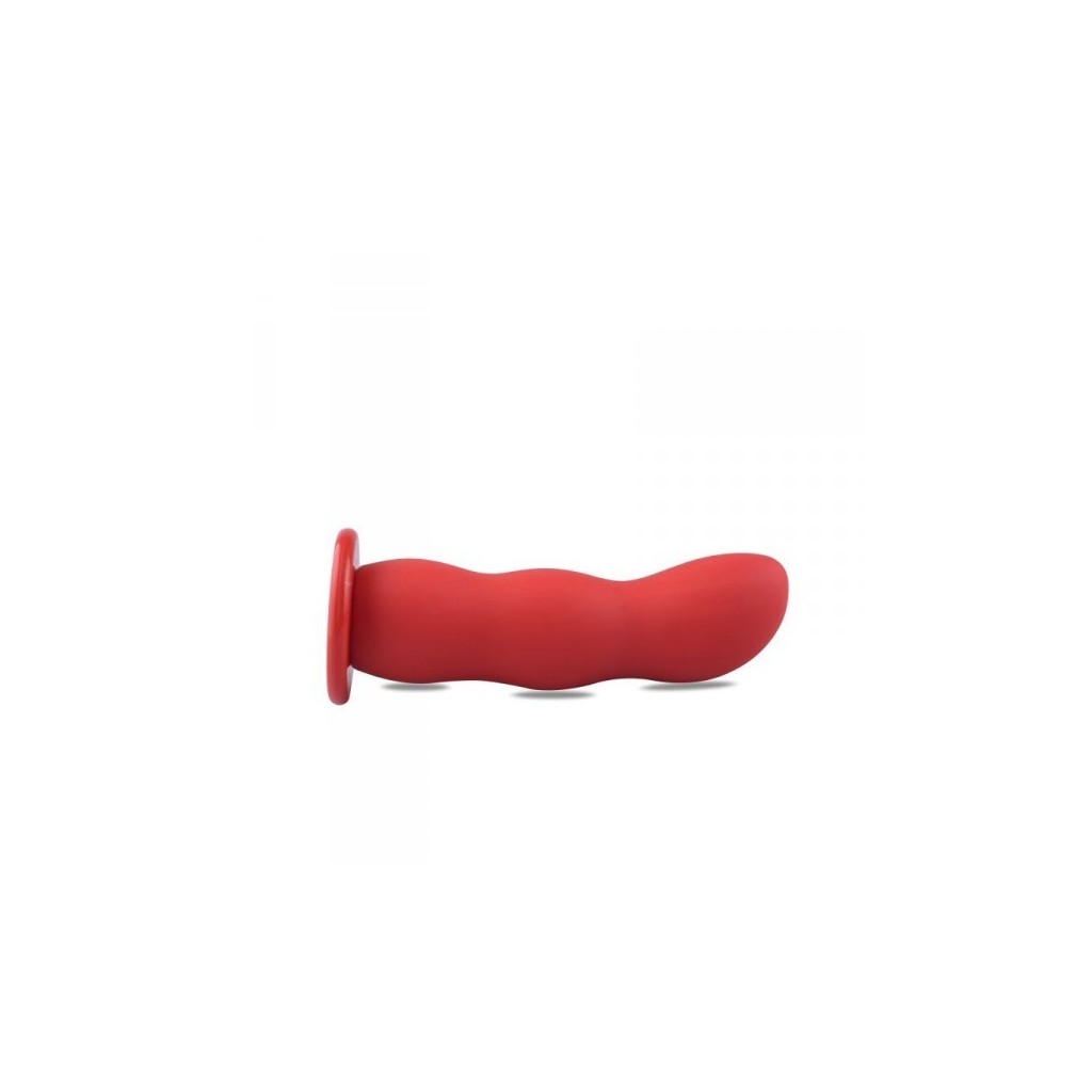 Strapon cintura con dildo ondulato rosso