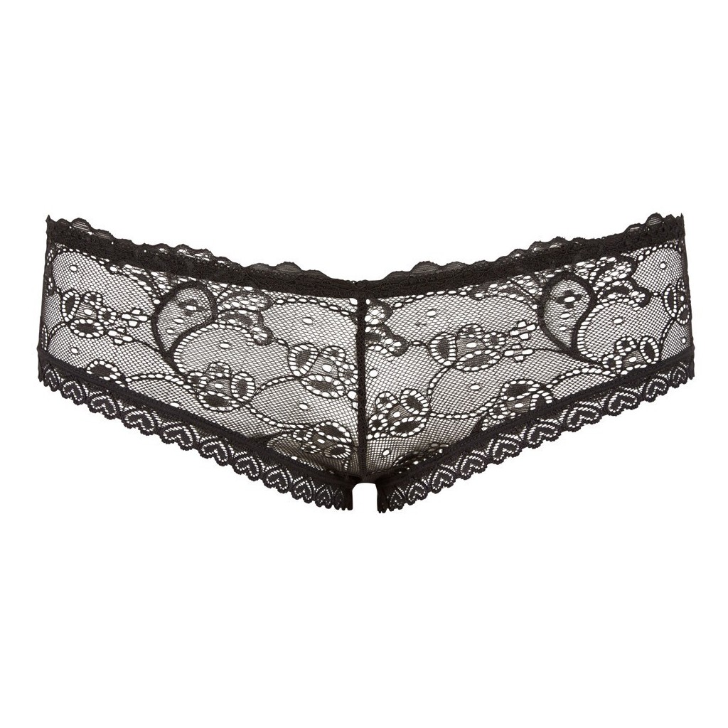 Slip sexy in pizzo donna nero