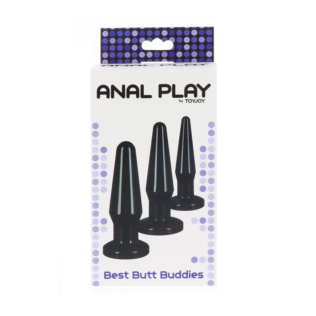 Kit plug anali 3 pz nero