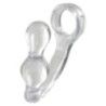 Plug anale e anello pene trasparente 11,5 cm