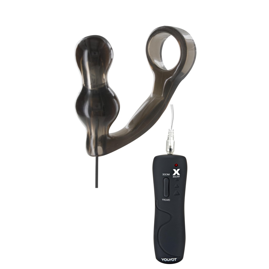 Anello pene con Plug anale vibrante