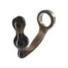 Plug anale e anello pene grigio fumo 11,5 cm