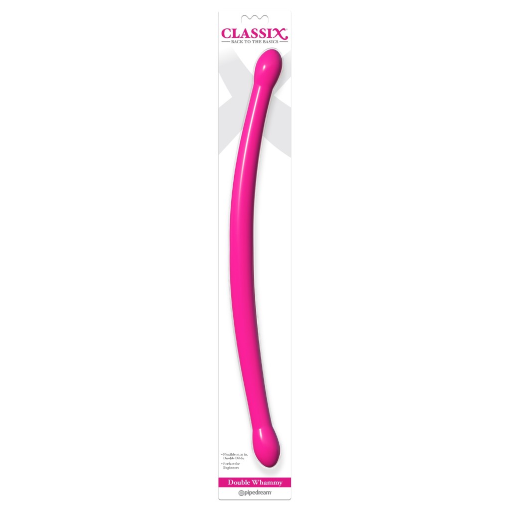 Dildo doppio in silicone Double Whammy fucsia