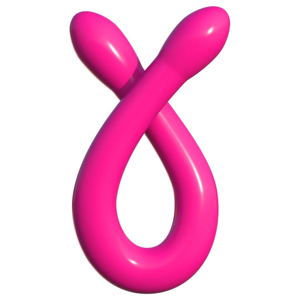 Dildo doppio in silicone Double Whammy fucsia