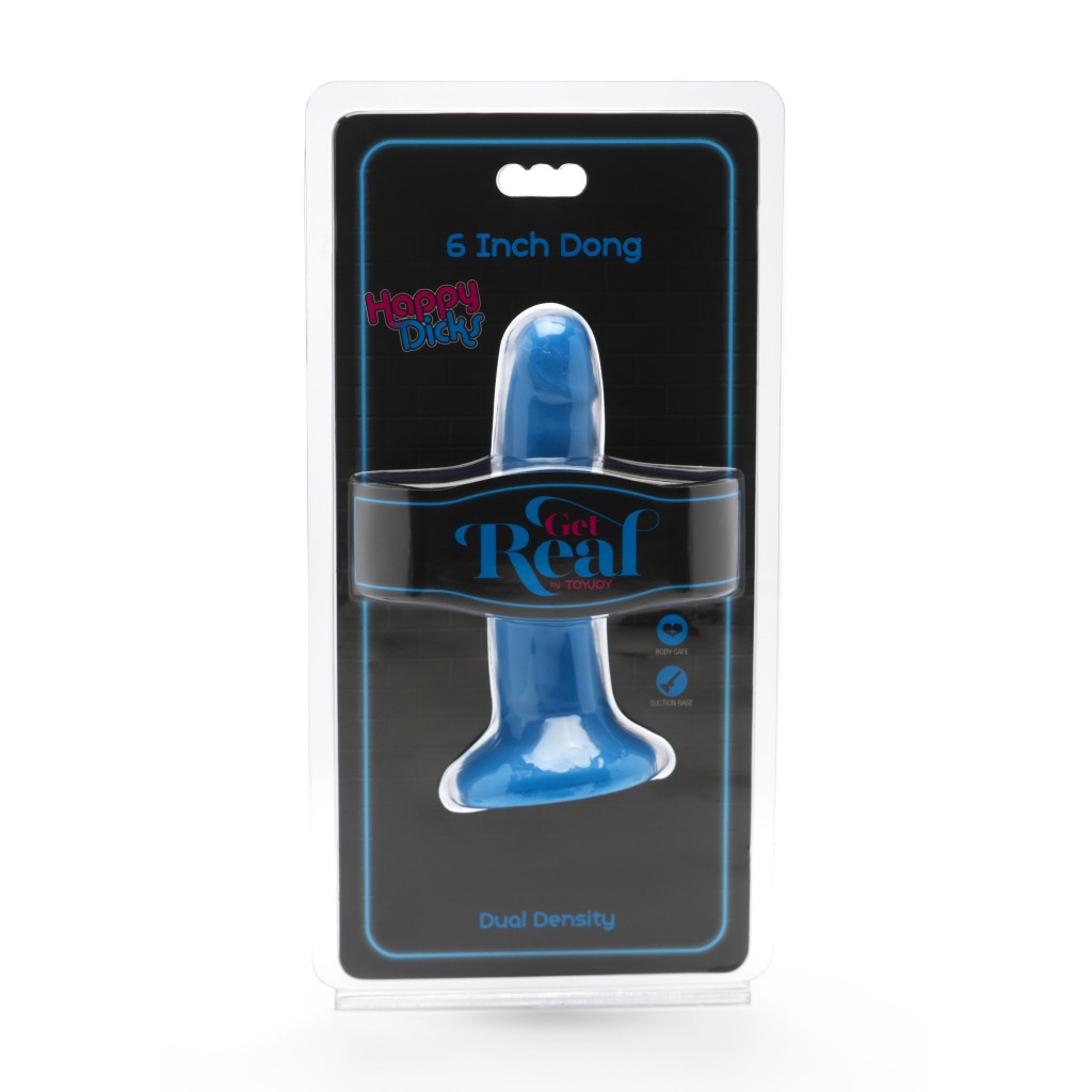 Dildo con ventosa azzurro 15 cm