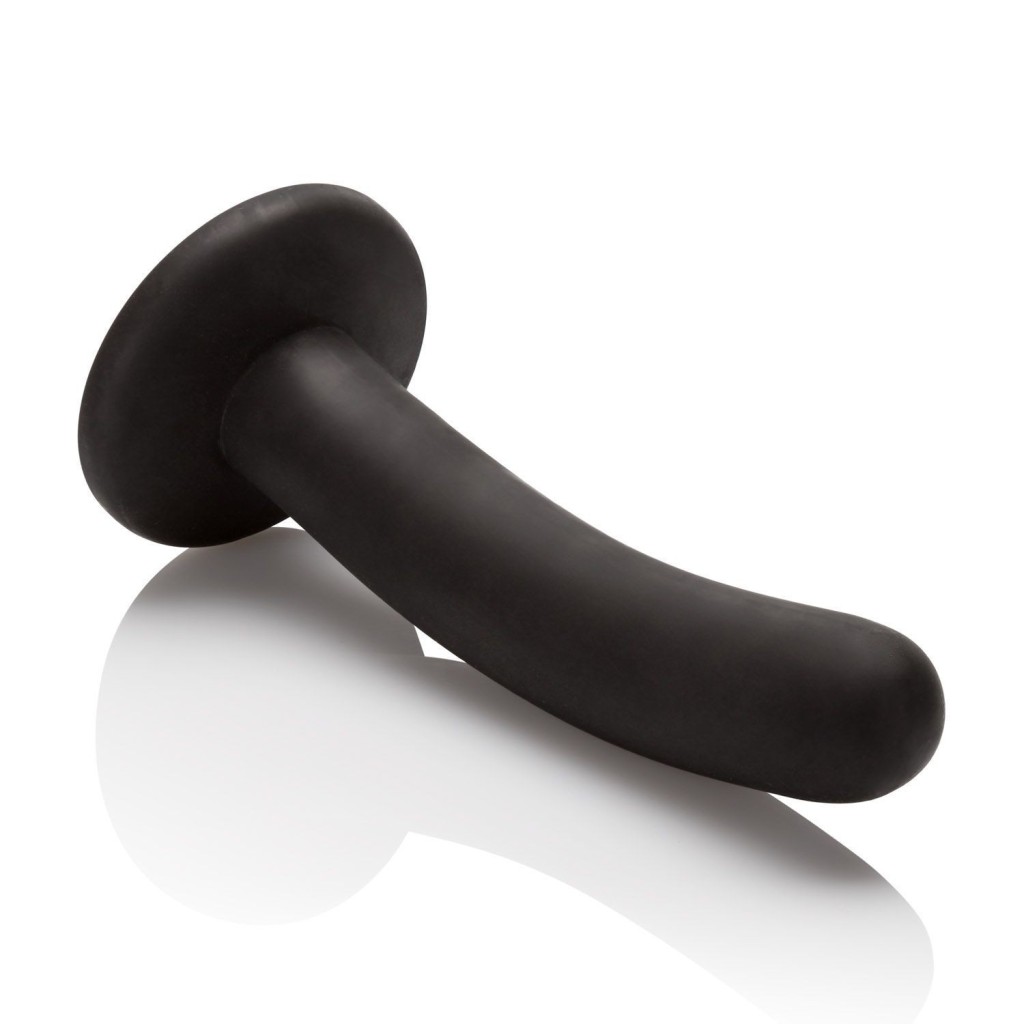 Dildo con ventosa curvo silicone nero