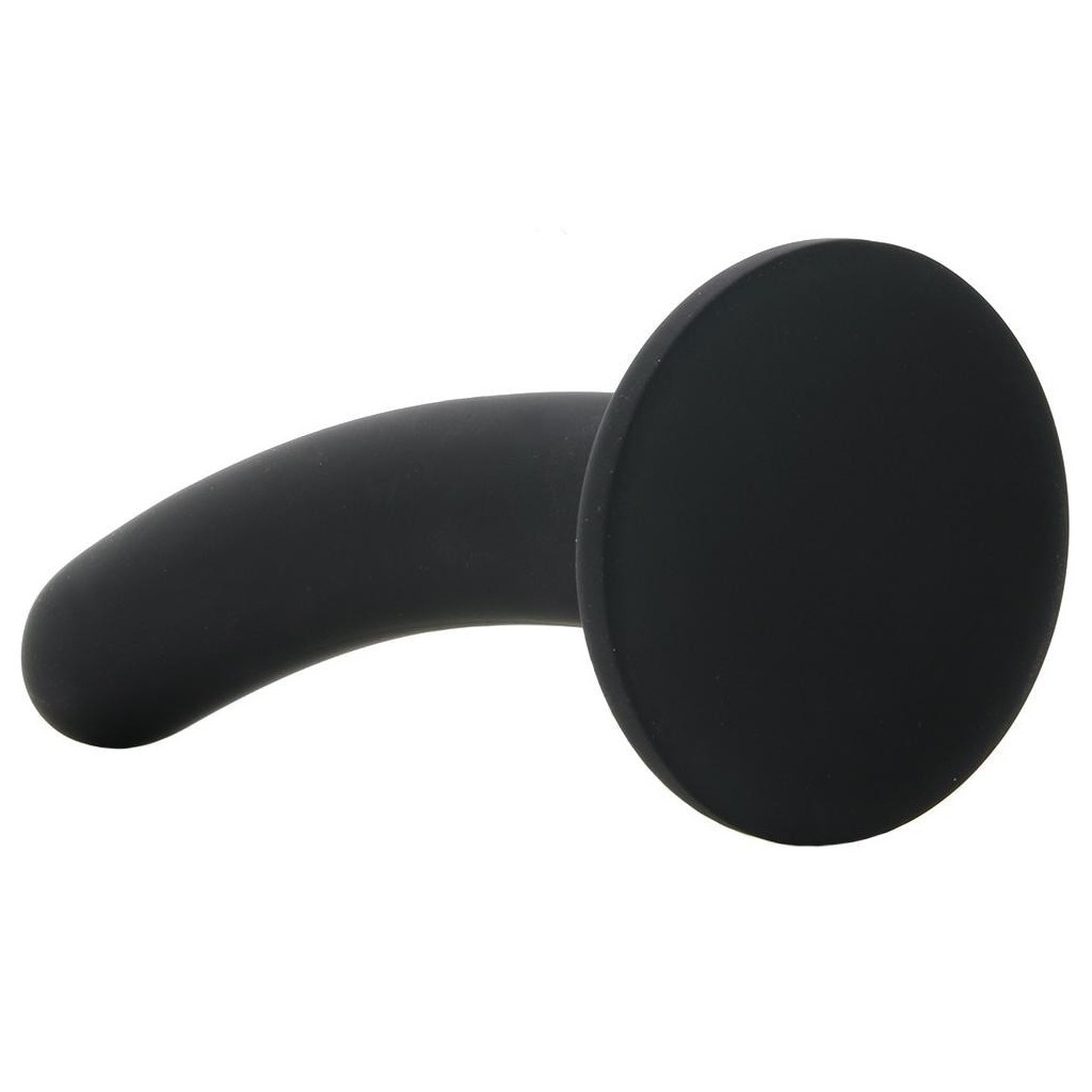 Dildo con ventosa curvo silicone nero