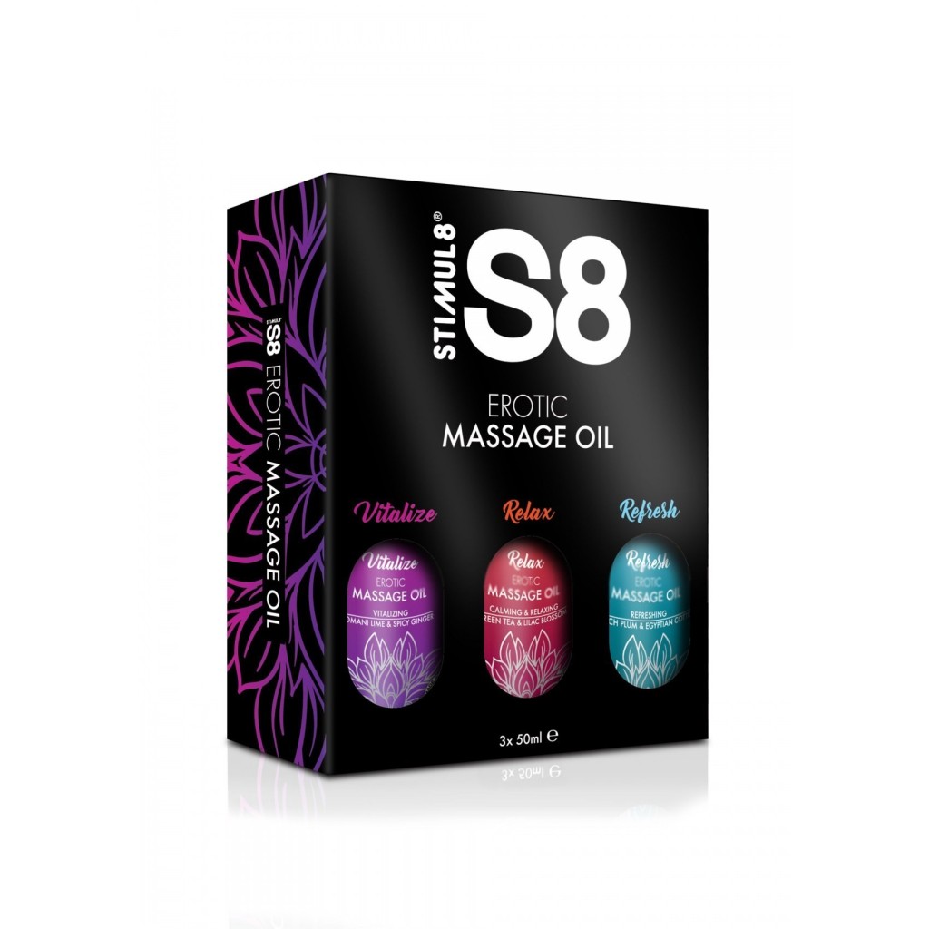 Kit 3 oli massaggi erotici S8