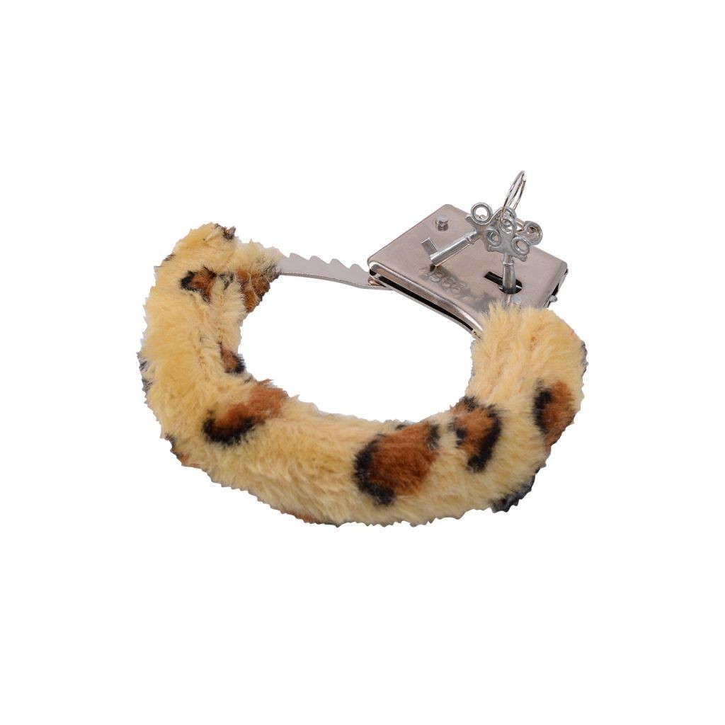 Manette con pelliccia sintetica leopardate