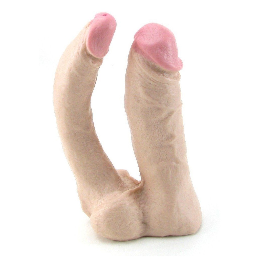 Dildo doppio strapon vac-u-look chiaro