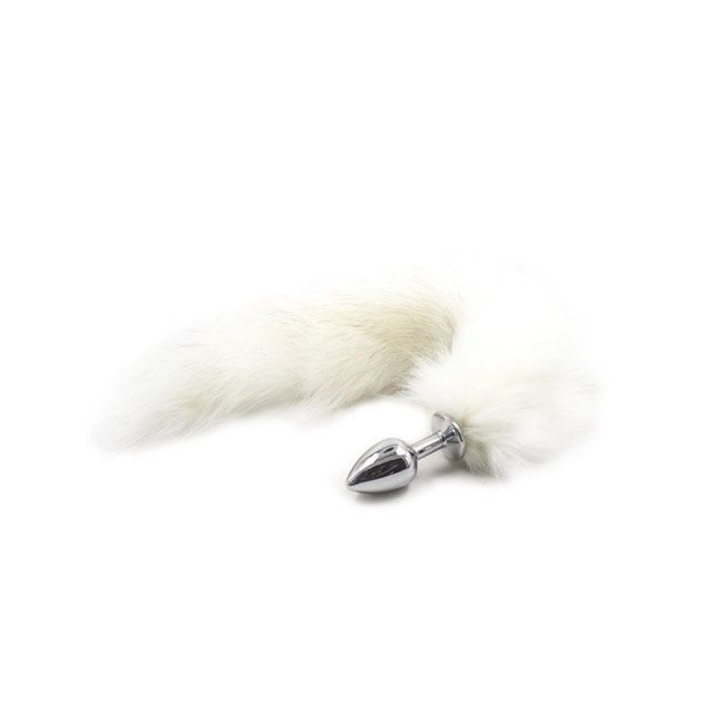 Plug anale con coda Fox Tail Bianco