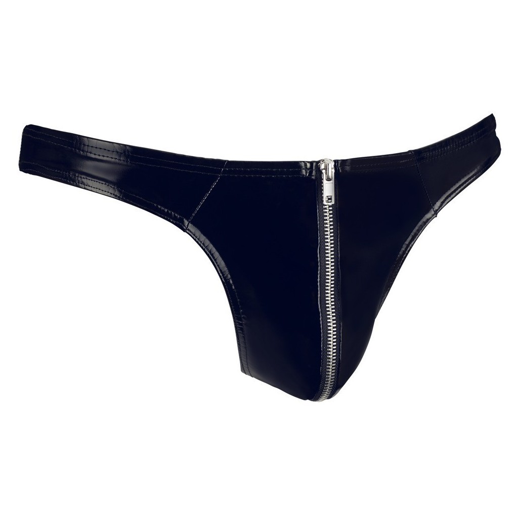 Slip sexy uomo con cerniera vita bassa nero