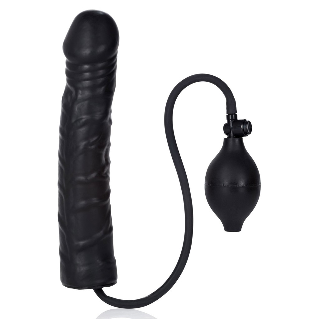 Dildo gonfiabile realistico 16,5 cm nero