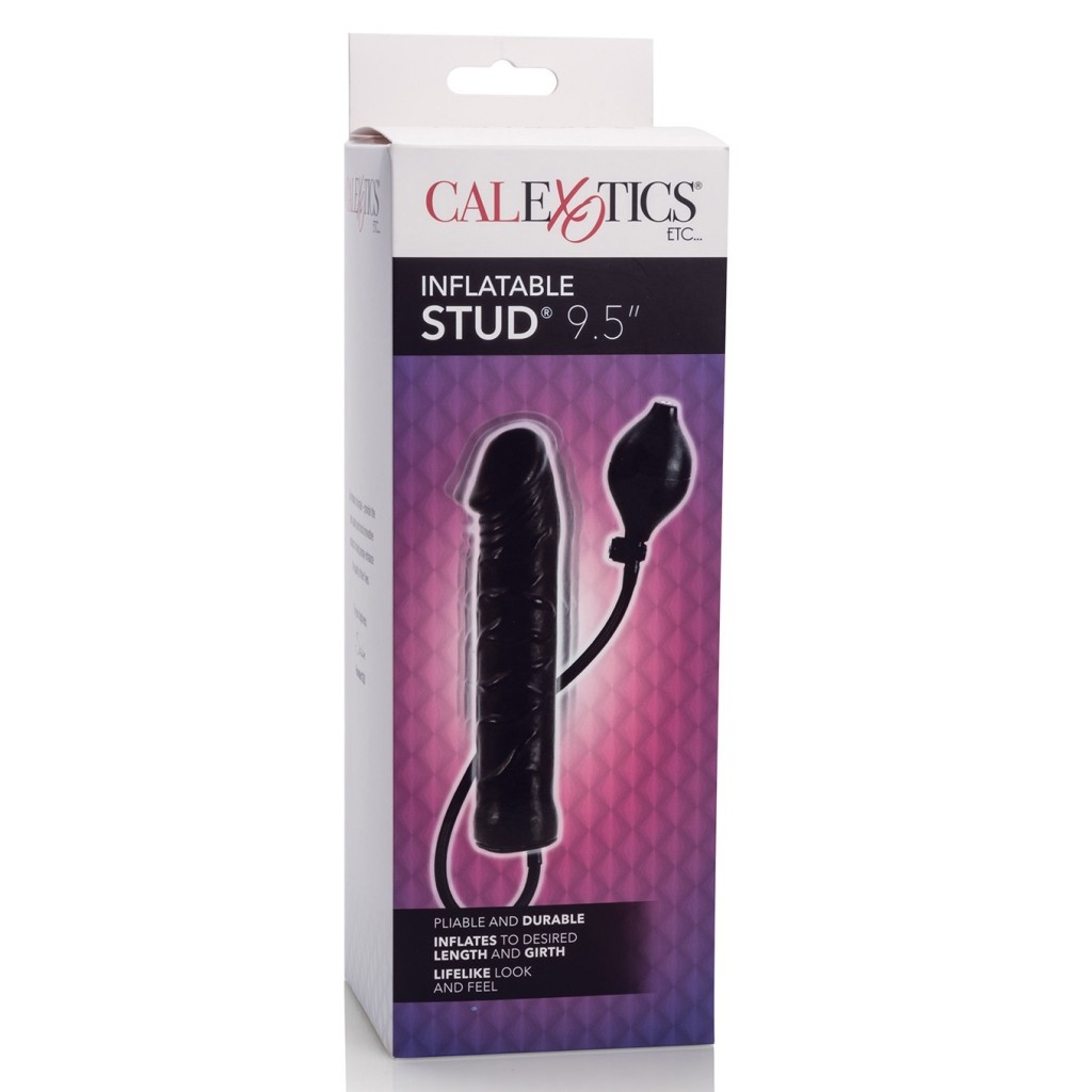 Dildo gonfiabile realistico 16,5 cm nero