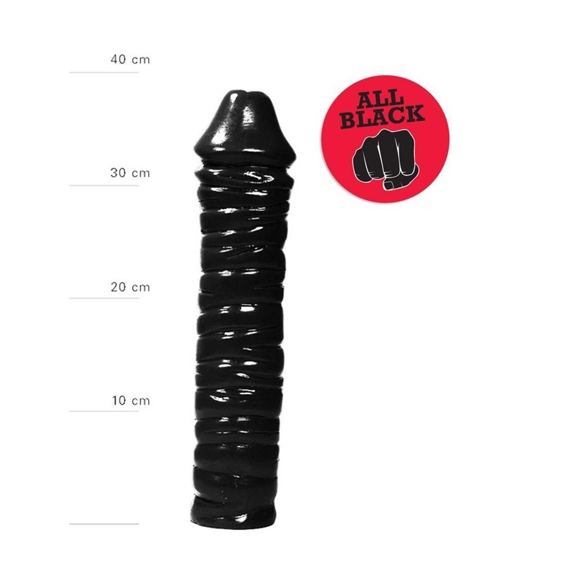 Dildo realistico maxi 37 cm nero