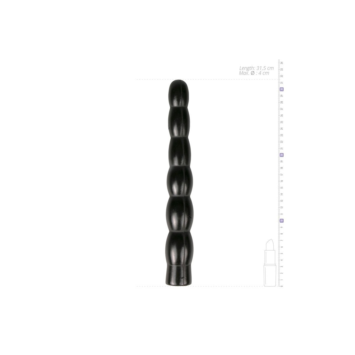 Dildo anale all black sfere nero