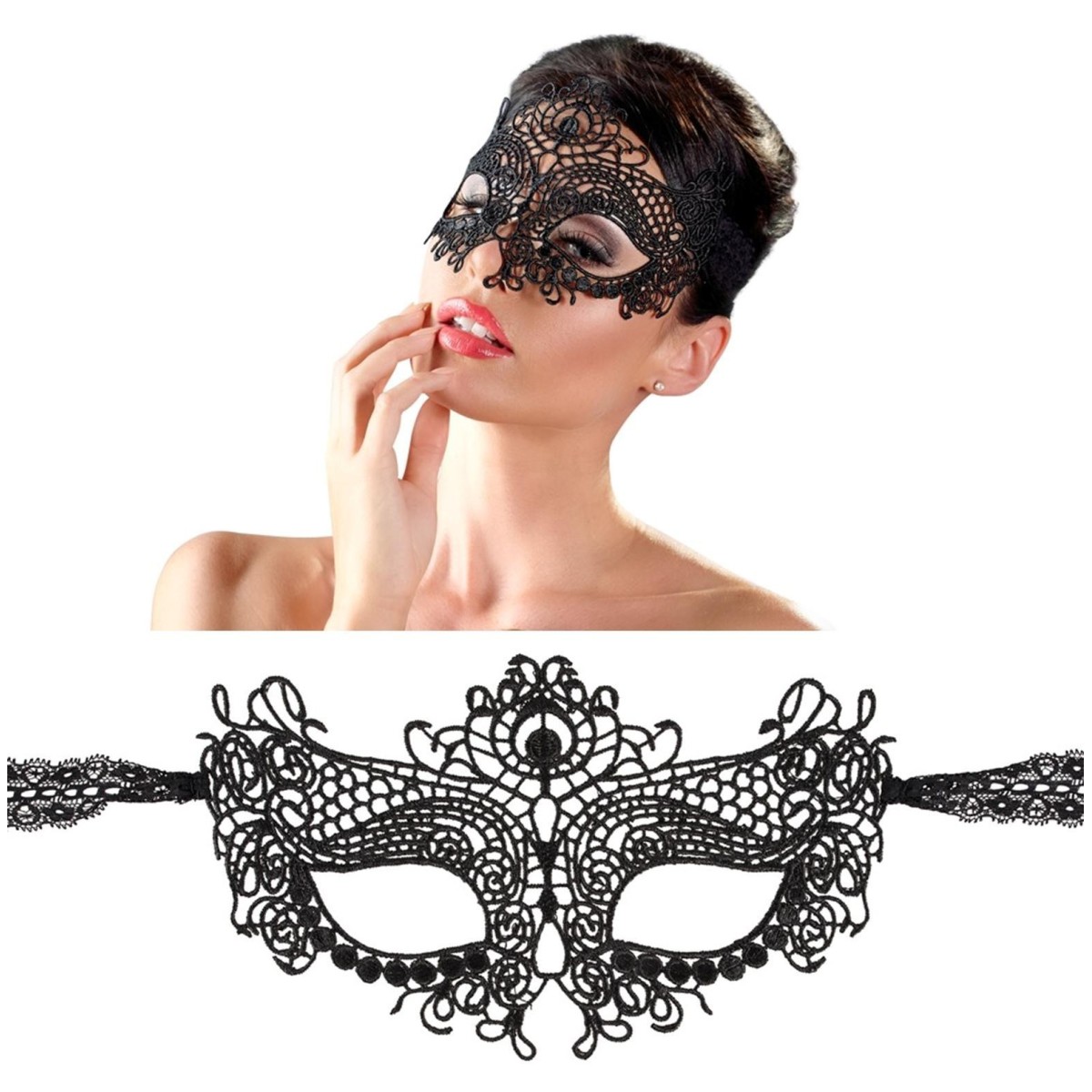 Maschera sexy nera veneziana gothic black