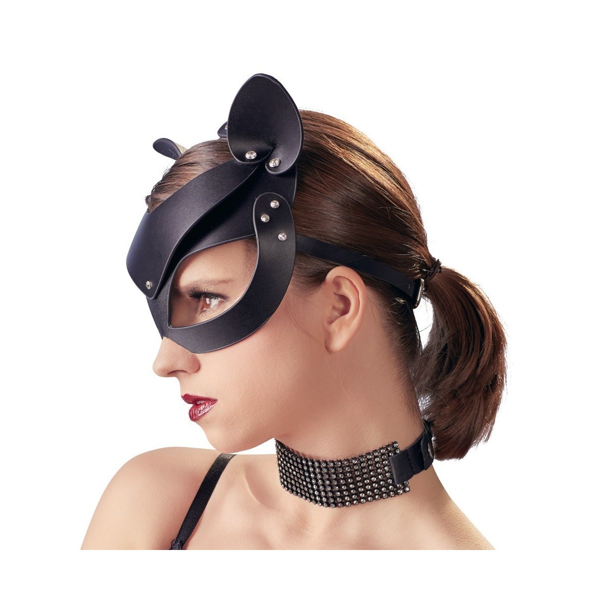 Maschera head black mask cat