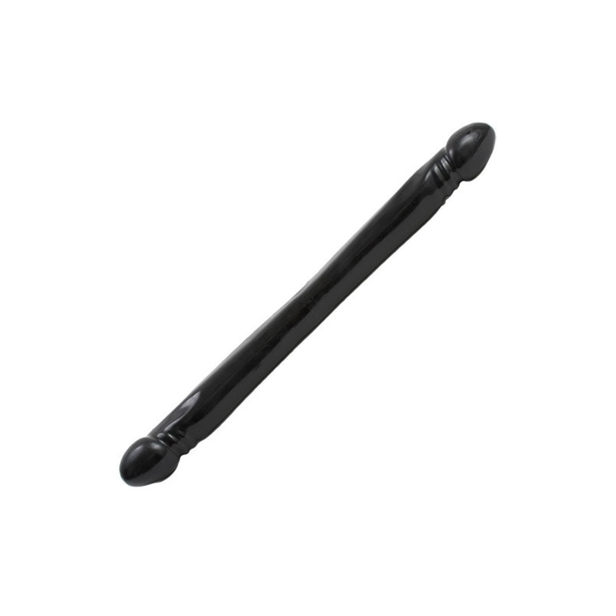 Dildo Doppio con venature nero 45 cm