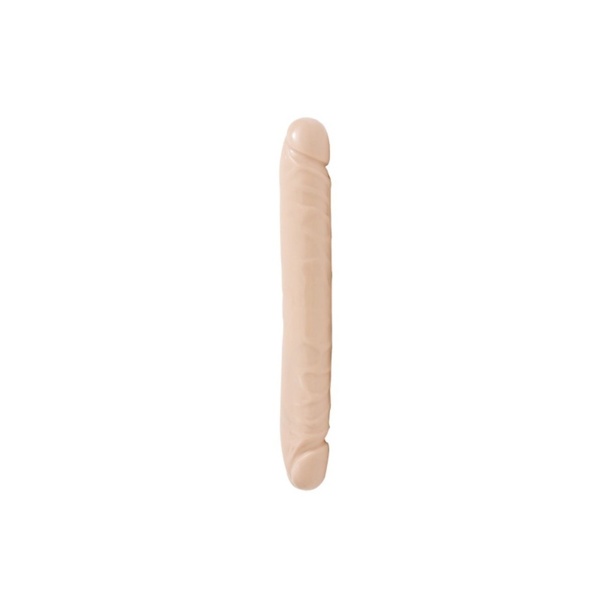 Dildo Doppio con venature pelle chiara 30 cm