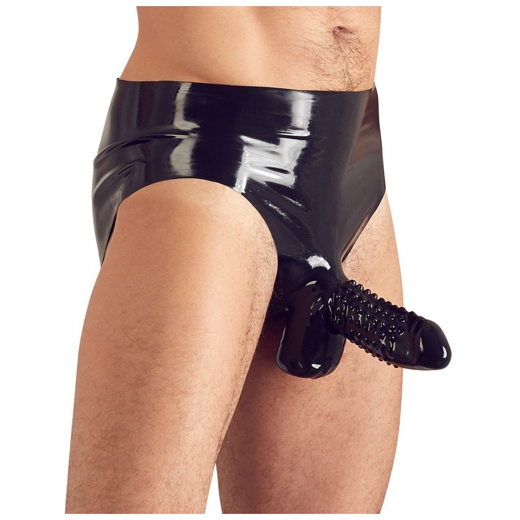 Slip uomo con guaina fallica in latex