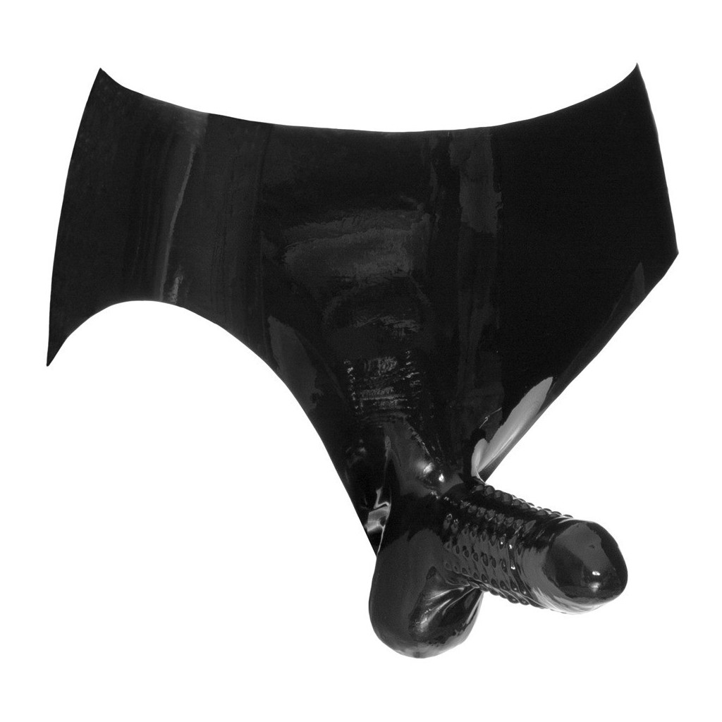 Slip uomo con guaina fallica in latex