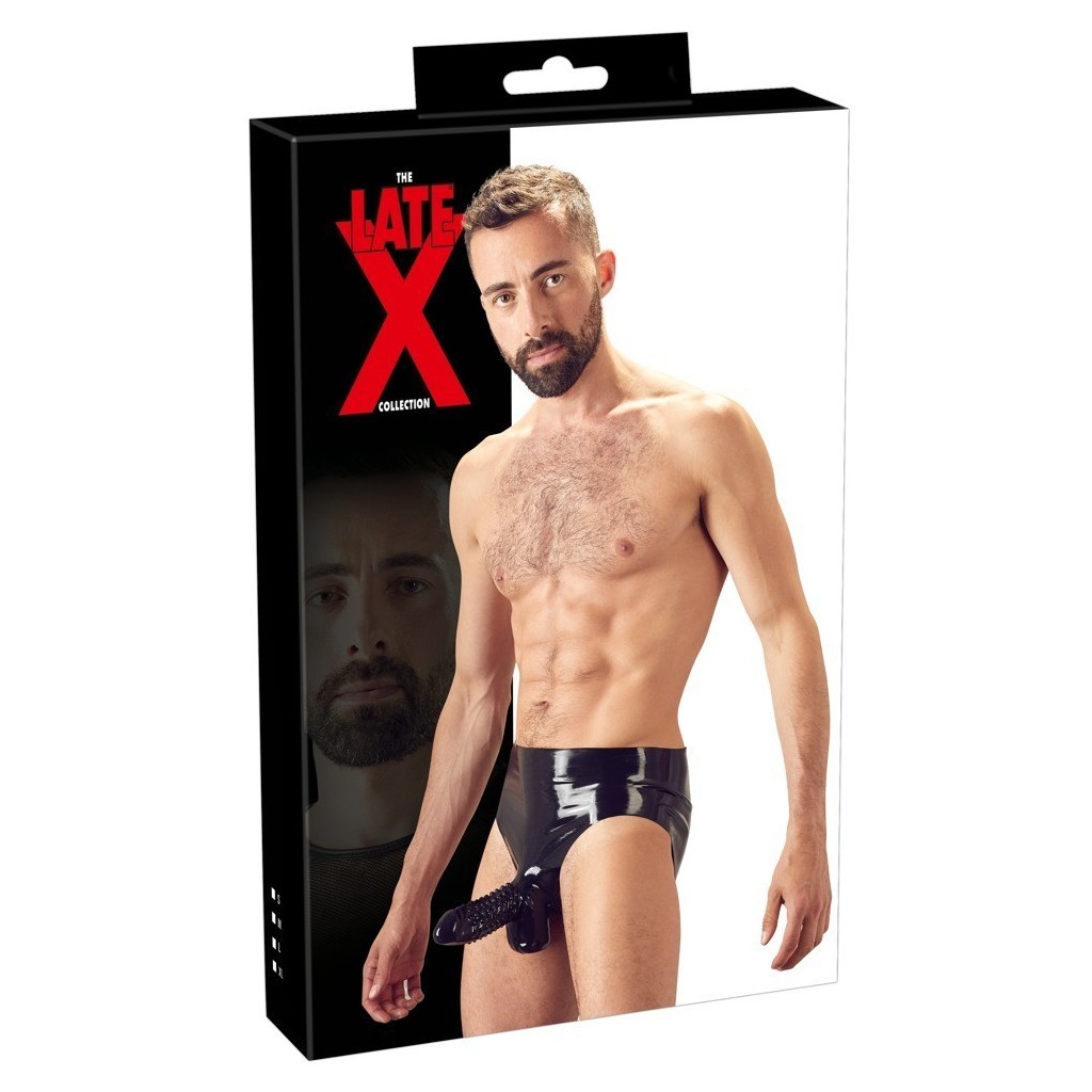 Slip uomo con guaina fallica in latex