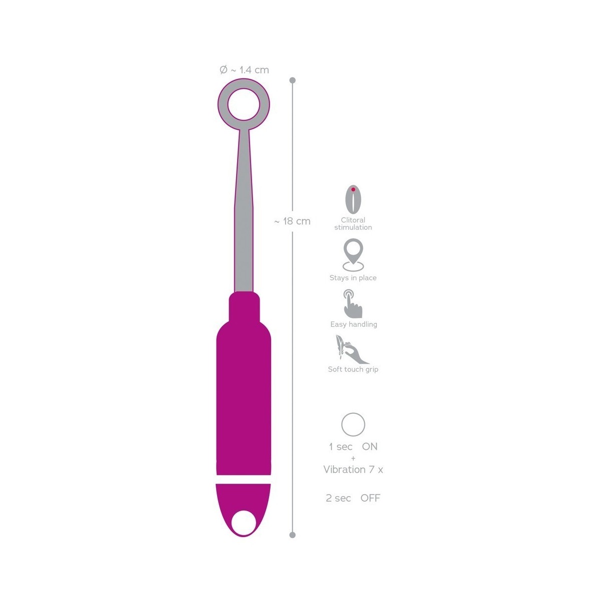 Stimolatore clitorideo viola