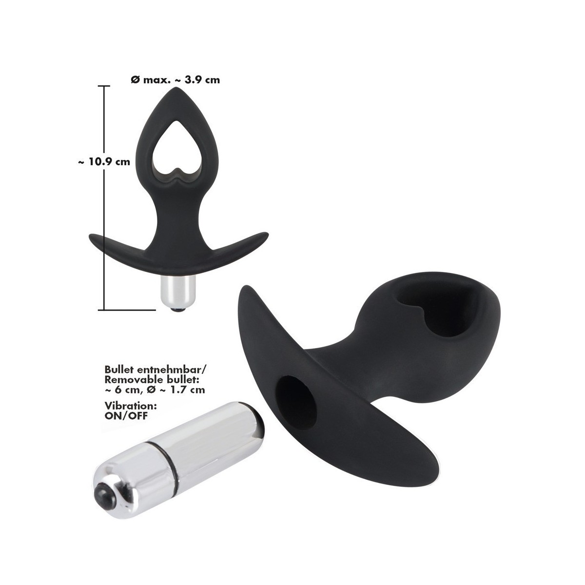 Plug anale silicone Black Velvets vibrante