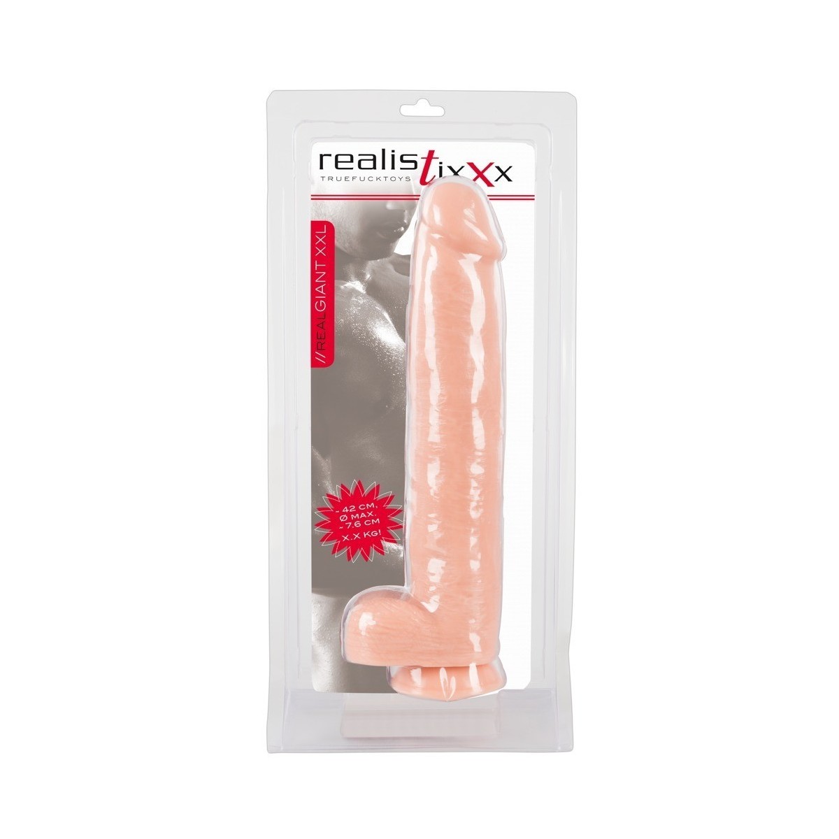 Dildo maxi Giant pelle chiara 42 cm