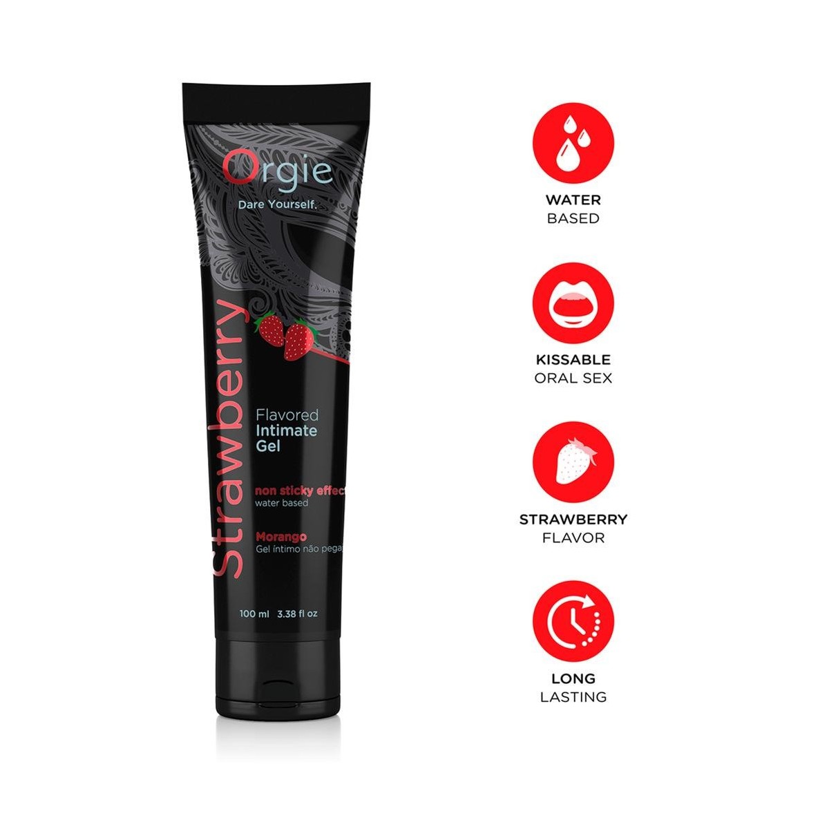 Lubrificante fragola orgie lube tube 100 ml